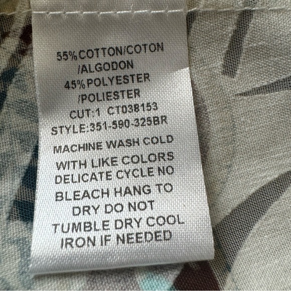 Roper pearl snap short sleeve blouse. Semi sheer print cut out cowgirl rodeo - Picture 7 of 8